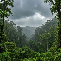 clouds in the mountains