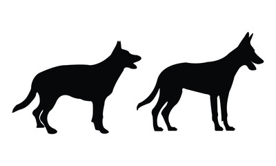Dog Icon silhouette vector design.