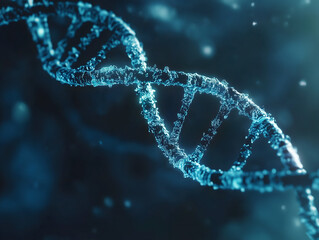 dna helix on black background