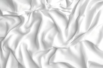 Obraz premium Elegant white silk fabric with delicate folds and soft shadows creating luxurious background