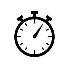 Clock Icon Stopwatch Concept Vector Illustration