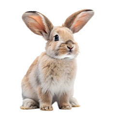 Fototapeta premium Cute Bunny Rabbit Image on transparent background
