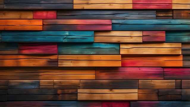 colorful wooden background