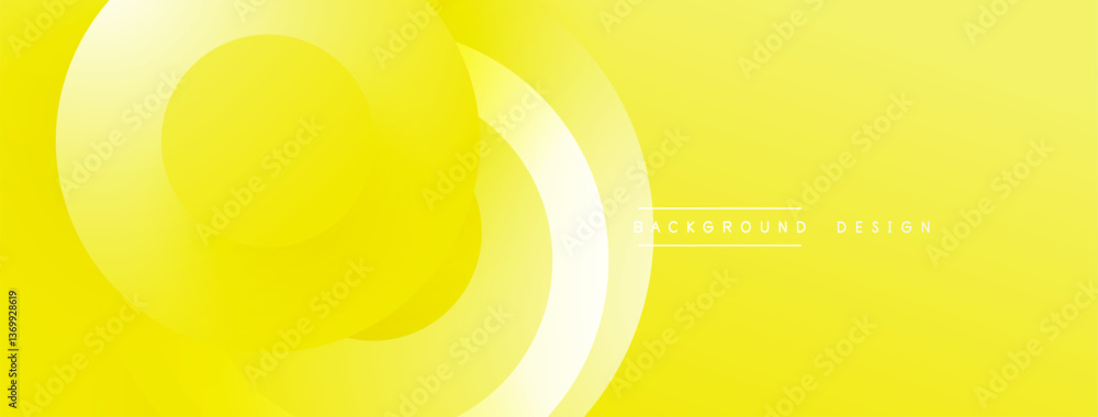 Poster layered circular shapes in vivid colors form a gradient-rich abstract design with smooth transitions