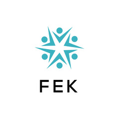 FEK creative minimalist letter logo.