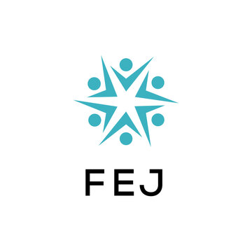 FEJ creative minimalist letter logo.
