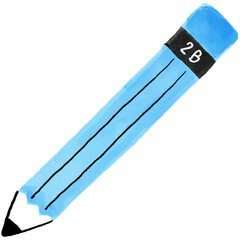 Hand drawn Loose watercolor back to school elements 