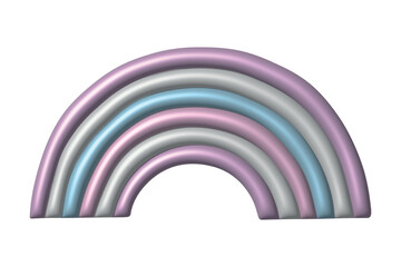 Fototapeta premium Colorful rainbow shape Intersex pride flag Happy pride day LGBTQ community Pride Month Vector 3d clipart for posters, stickers, logo, cards