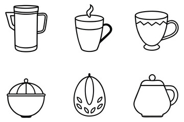 Chai line art illustration with intricate details and design (2)
