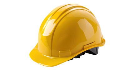 Fototapeta premium Protective Gear: The safety helmet, a symbol of worker protection and diligence, set against an empty backdrop, representing workplace safety.