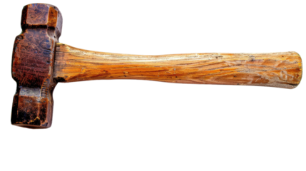 Hammer: A detailed study of a traditional hammer, showcasing its wooden handle and robust metal head. A symbol of craftsmanship and construction.