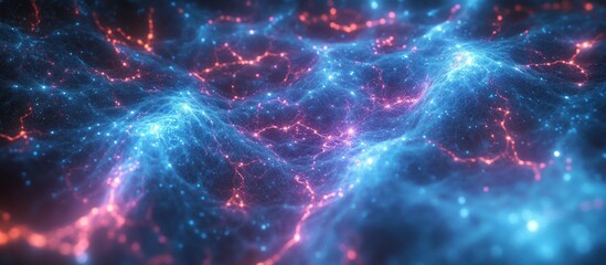 Abstract glowing network nebula