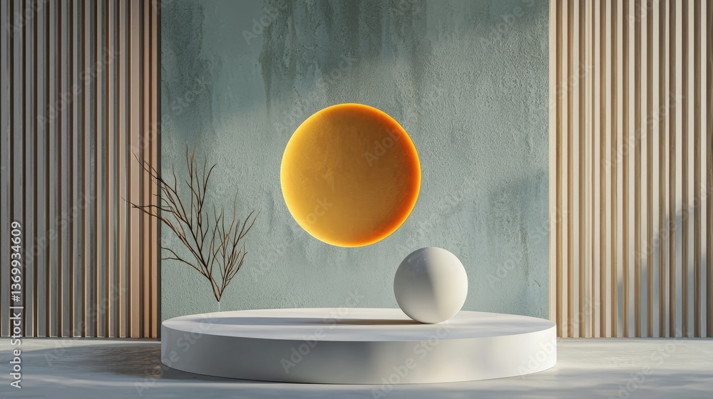 Poster stylish 3d-rendered white podium on an abstract gray background with subtle lighting.