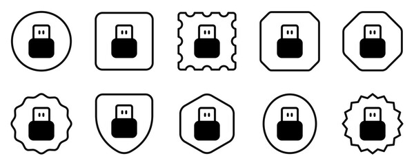 Editable vector usb plug icon. Part of a big icon set family. Perfect for web and app interfaces, presentations, infographics, etc