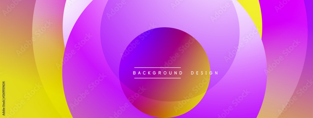 Poster Background design with overlapping circular shapes, featuring smooth gradients and soft lighting effects, creating a dynamic abstract composition