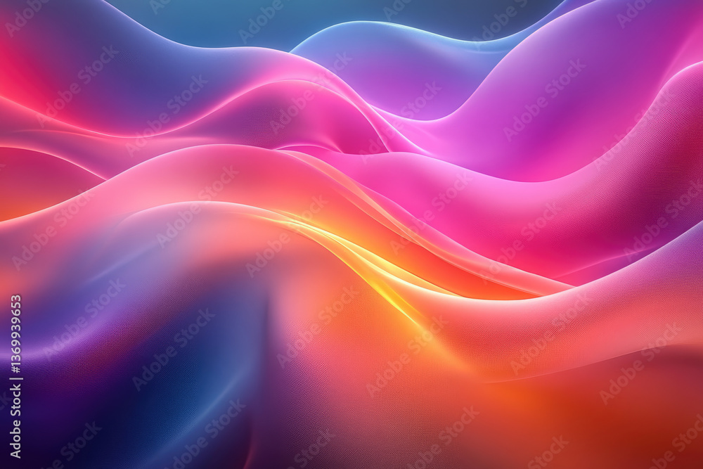 Poster a vibrant abstract piece depicting flowing colors that create a dynamic sense of movement and emotio