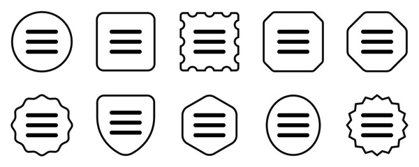 Vector burger menu icon. Black, white background. Perfect for app and web interfaces, infographics, presentations, marketing, etc.