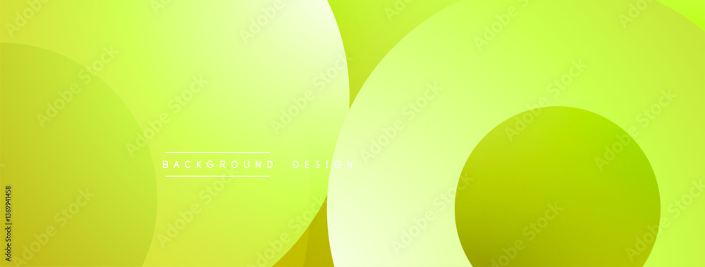 Poster Layered circular shapes in vivid colors form a gradient-rich abstract design with smooth transitions, depth effects, and a modern, futuristic aesthetic