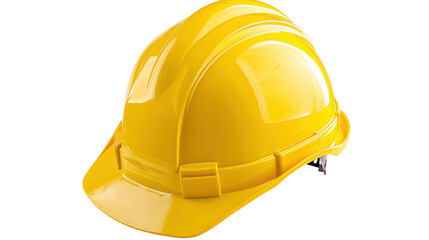 Fototapeta premium Safety First: A close-up shot of a vibrant yellow hard hat, a symbol of safety and protection in various workplaces.
