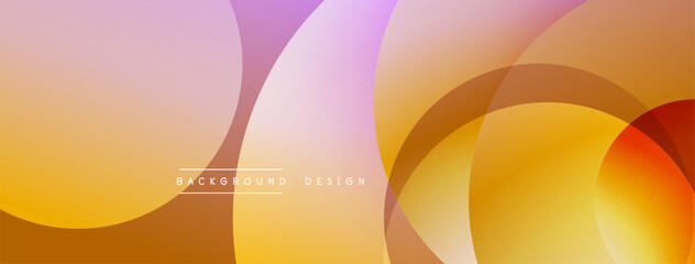 Abstract composition with layered circular elements, blending gradients and soft transitions, creating a sense of depth, motion, and visual harmony