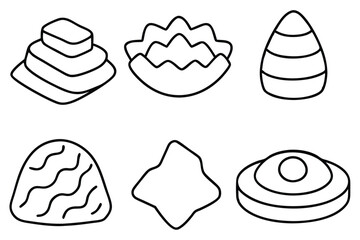 Clay line art illustration with creative design elements (2)