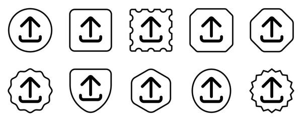 Editable vector arrow upload icon. Part of a big icon set family. Perfect for web and app interfaces, presentations, infographics, etc