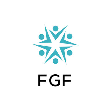 FGF creative minimalist letter logo.