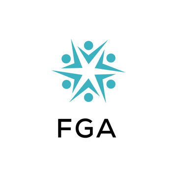 FGA creative minimalist letter logo.
