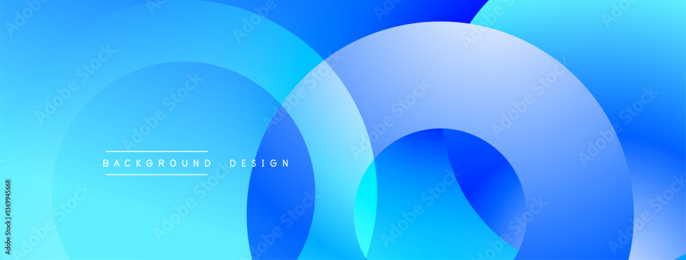 Leinwandbilder Background design with overlapping circular shapes, featuring smooth gradients and soft lighting effects, creating a dynamic abstract composition