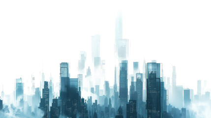 City Skyline: A breathtaking panoramic view of a futuristic metropolis, with towering skyscrapers reaching towards the sky, creating an awe-inspiring urban landscape.