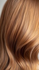 Flowing Light Brown Hair with Subtle Highlights Close Up