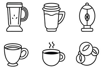 Coffee line art illustration for modern design lovers (1)