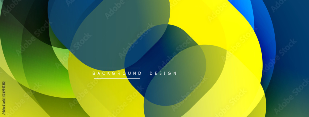 Poster Abstract background with layered translucent gradient shapes