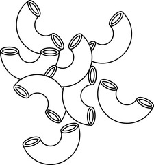 Macaroni outline vector
