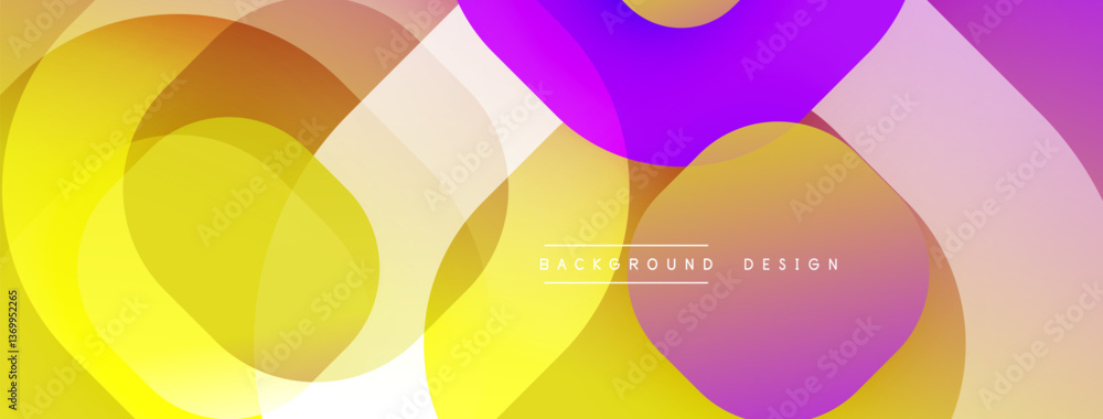Leinwandbilder Abstract background with layered translucent gradient shapes