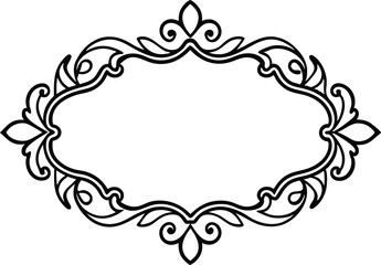 Vintage floral frame with decorative ornament and elegant design