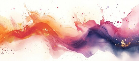 Obraz premium Abstract paint swirl, colorful flow, white background, art design