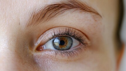 Fototapeta premium Alopecia Universalis â€“ Loss of all body hair, including eyebrows and eyelashes.