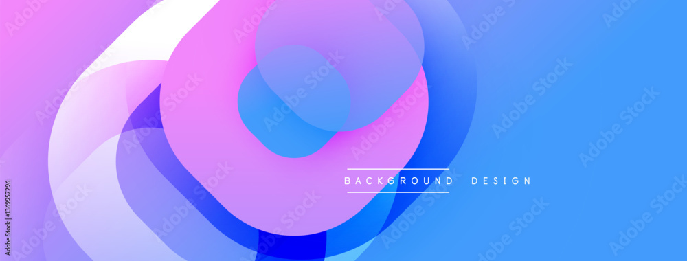 Poster Abstract background with layered translucent gradient shapes
