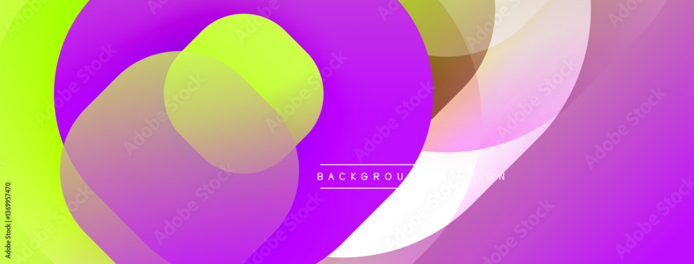 Aufkleber Abstract background with layered translucent gradient shapes