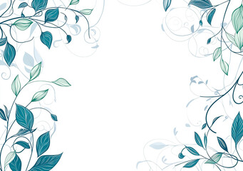 Fototapeta premium Marco floral decorativo