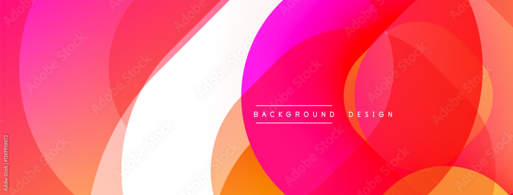 Poster Abstract background with layered translucent gradient shapes