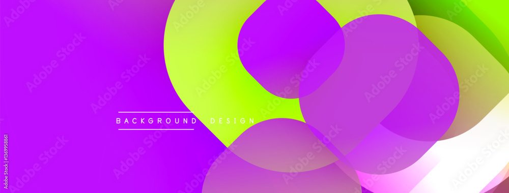 Poster Abstract background with layered translucent gradient shapes