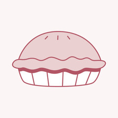 Baked Delight: A freshly baked pie, a perfect representation of home-baked goodness, with a light-colored, inviting surface, is the ultimate comfort food, ready to be enjoyed.