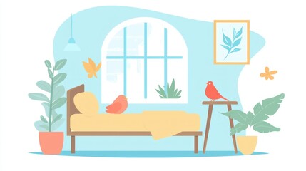 Obraz premium A hospital visitor sitting beside a patientâ€™s bed, engaging in conversation to provide emotional support.