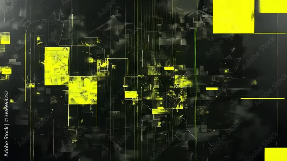 Poster abstract cyber security background representing digital information protected by a complex network o