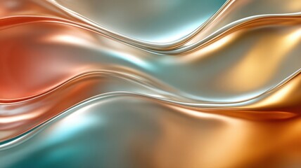 Smooth Waves of Colorful Fabric Textures in Blue and Orange Tones