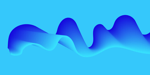 Abstract light blue wave vector background.