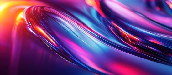 Abstract swirling neon colors, vibrant background, digital art, website banner