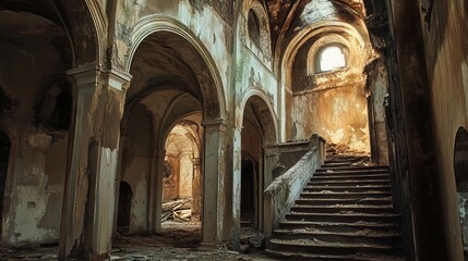 Obraz premium Lost Grandeur: Architectural Ruins